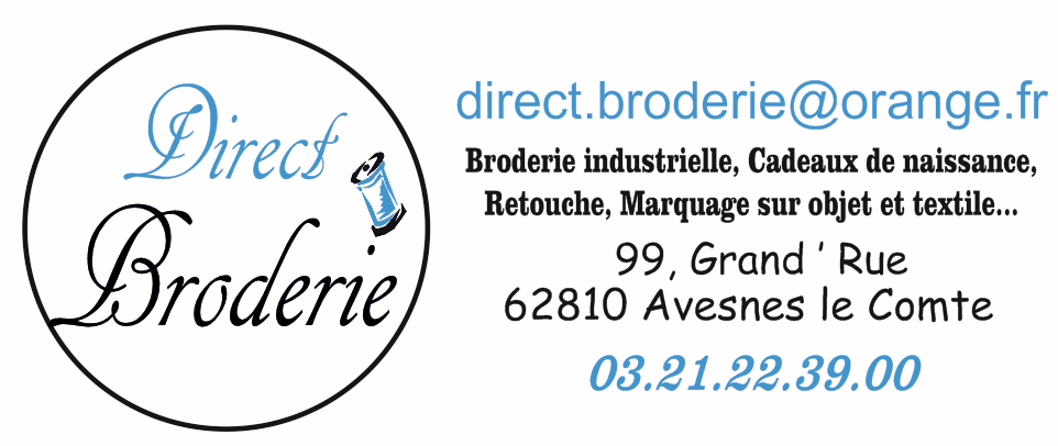Logo direct broderie rond
